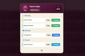 9wickets sign up and agent whatapp finding